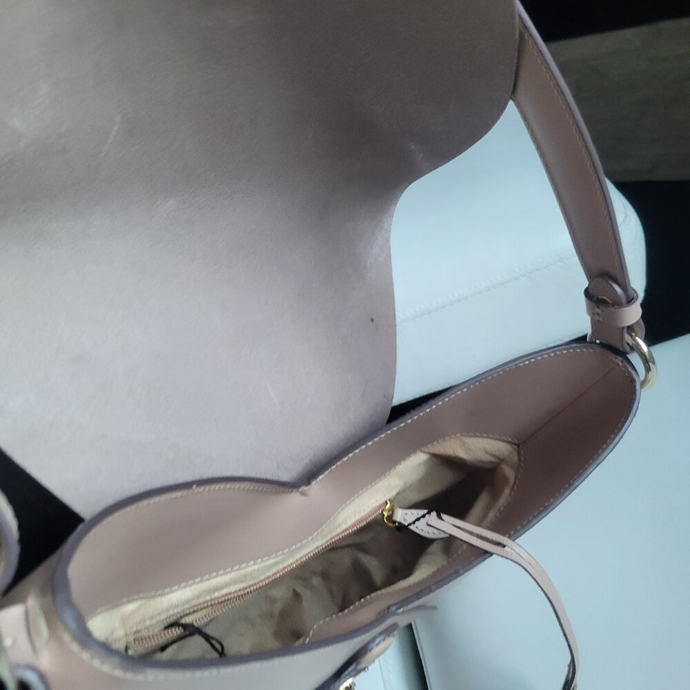 Boldrini Selleria Leather Beige Handbag / Shoulder Bag - Picture 4 of 5